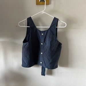 Urban Outfitters Renewal Plaid Open Back Top